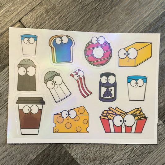 Cute food sticker sheet!