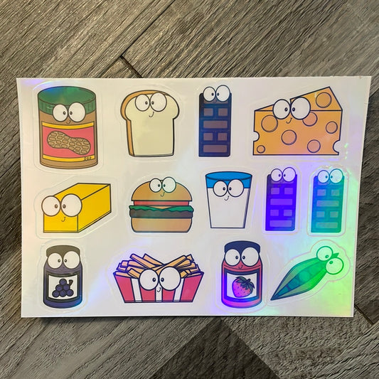 Irridescent food sticker sheet!! I