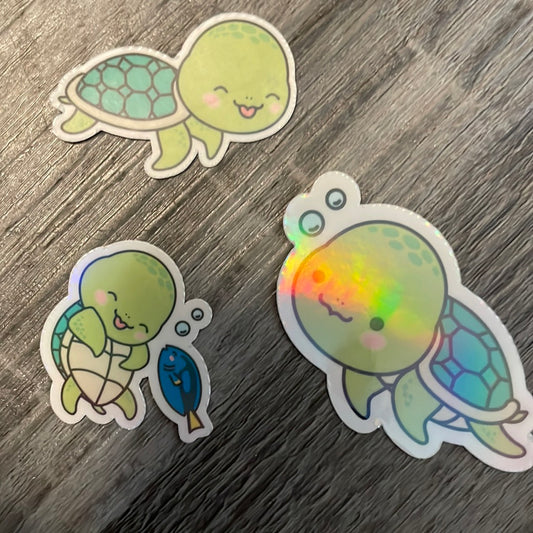 Cute kawaii turtles!