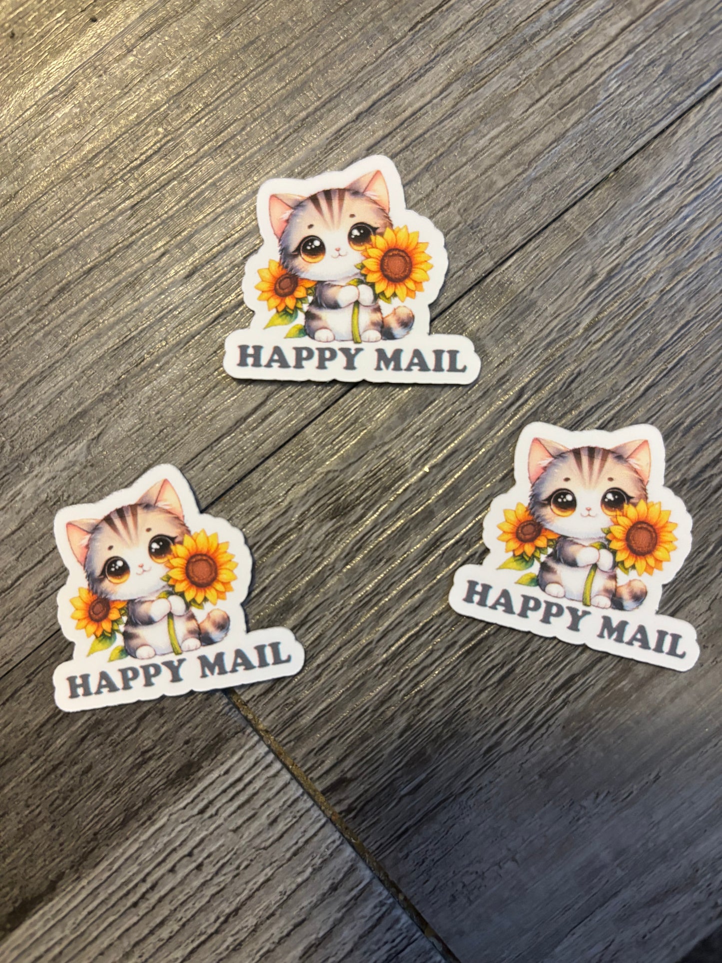 HAPPY MAIL cat’s with sunflowers!