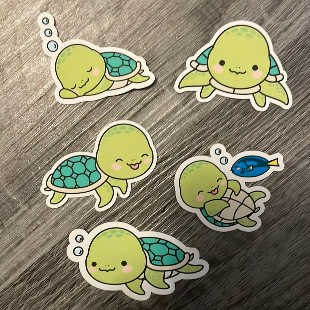 Cute kawaii turtles!