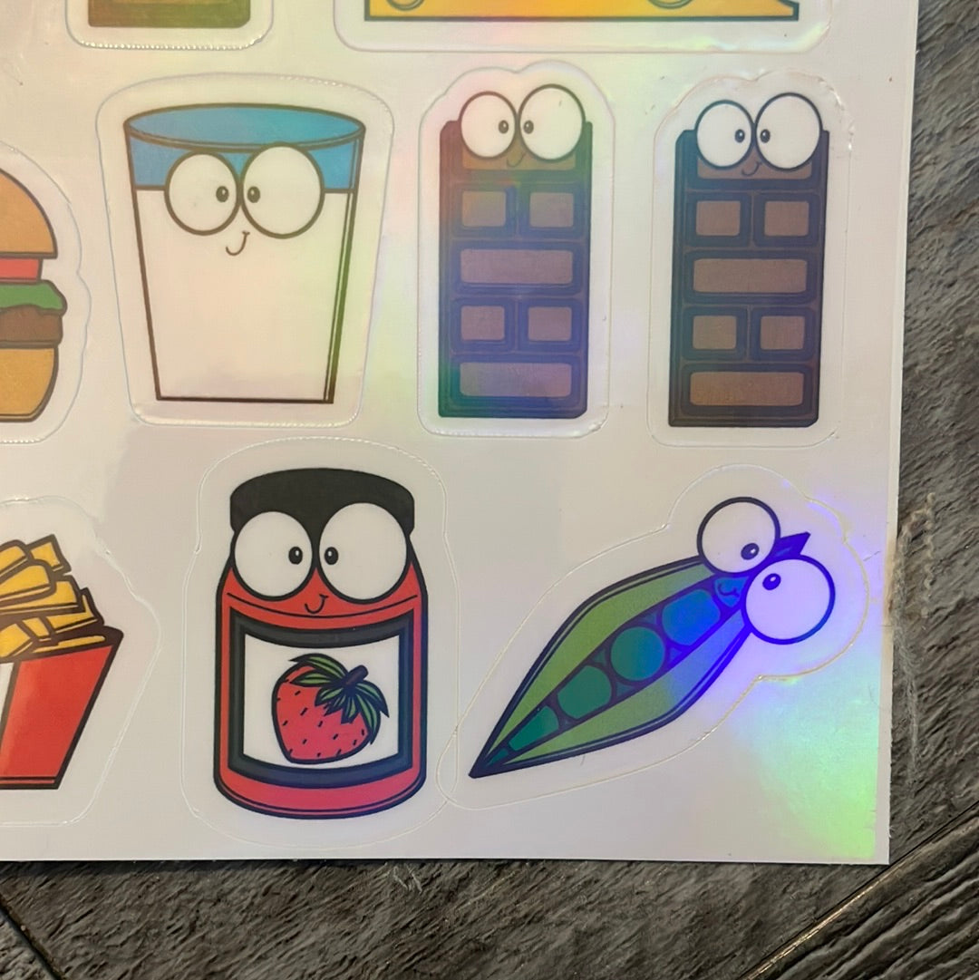 Irridescent food sticker sheet!! I